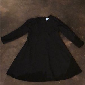 Cece Shift Dress with Long Partial Lace Sleeves